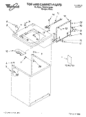 TOP AND CABINET PARTS Diagram and Parts List for 7MLSR5132JQ4  Whirlpool Washer