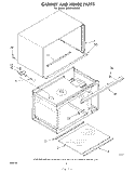 CABINET AND HINGE Diagram and Parts List for MW8100XR0  Whirlpool Microwave
