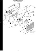 CABINET Diagram and Parts List for AR0500XA2  Whirlpool Air Conditioner