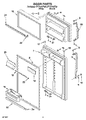 DOOR PARTS Diagram and Parts List for ET1PHKXPT05  Whirlpool Refrigerator
