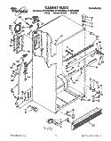 CABINET PARTS Diagram and Parts List for ET18PKXXG00  Whirlpool Refrigerator