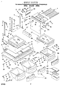 SHELF Diagram and Parts List for KTRS22QDAL00  KitchenAid Refrigerator