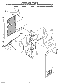 AIR FLOW PARTS Diagram and Parts List for KSRD25FKSS15  KitchenAid Refrigerator