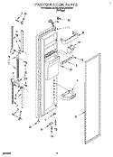 FREEZER DOOR Diagram and Parts List for 3VED29DQBW00  Whirlpool Refrigerator