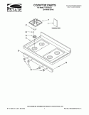 COOKTOP PARTS Diagram and Parts List for TGS326VD2  Estate Range