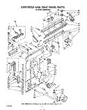 CONTROLS AND REAR PANEL Diagram and Parts List for LA6200XSW0  Whirlpool Washer