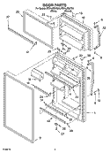 DOOR PARTS Diagram and Parts List for RT21LMXKQ04  Roper Refrigerator