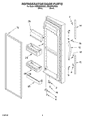 REFRIGERATOR DOOR Diagram and Parts List for 3XES0FHQKQ02  Whirlpool Refrigerator