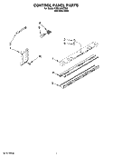 CONTROL PANEL PARTS Diagram and Parts List for KSSC42QTS02  KitchenAid Refrigerator