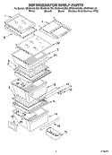 REFRIGERATOR SHELF Diagram and Parts List for GS2SHAXLS03  Whirlpool Refrigerator