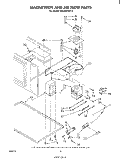 MAGNETRON AND AIRFLOW Diagram and Parts List for RM288PXP0  Whirlpool Microwave Oven Combo