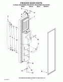 FREEZER DOOR PARTS Diagram and Parts List for ED5LHAXWQ02  Whirlpool Refrigerator