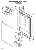 REFRIGERATOR DOOR PARTS Diagram and Parts List for KBRS36FTX00  KitchenAid Refrigerator
