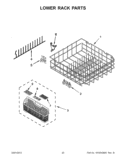 LOWER RACK PARTS Diagram and Parts List for BLB14DRANA0  Whirlpool Dishwasher