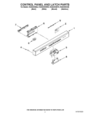 CONTROL PANEL AND LATCH PARTS Diagram and Parts List for KUDS30IXBL8  KitchenAid Dishwasher