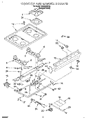 COOKTOP AND MANIFOLD, LITERATURE Diagram and Parts List for SF330PEWQ0  Whirlpool Range