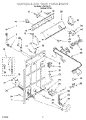 CONTROLS AND REAR PANEL Diagram and Parts List for LBR4132JQ1  Whirlpool Washer