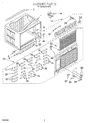 CABINET Diagram and Parts List for R141F0  Whirlpool Air Conditioner
