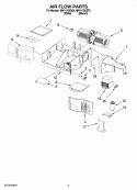 AIR FLOW PARTS Diagram and Parts List for MH1170XST5  Whirlpool Microwave