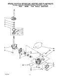 BRAKE, CLUTCH, GEARCASE, MOTOR AND PUMP Diagram and Parts List for LA7800XTM1  Whirlpool Washer