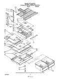 SHELF Diagram and Parts List for ET18OKXWW00  Whirlpool Refrigerator