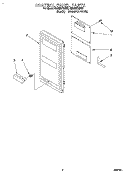 CONTROL PANEL, LITERATURE Diagram and Parts List for RM280PXBQ3  Whirlpool Microwave Oven Combo