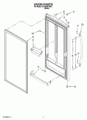 DOOR PARTS Diagram and Parts List for EV185NXTN00  Whirlpool Freezer