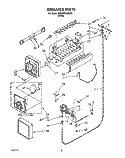 ICE MAKER, LIT/OPTIONAL Diagram and Parts List for 8ED22RQXXW00  Whirlpool Refrigerator