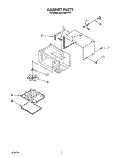 CABINET Diagram and Parts List for MS1060XYR0  Whirlpool Microwave