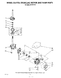 BRAKE, CLUTCH, GEARCASE, MOTOR AND PUMP Diagram and Parts List for LA5578XTG0  Whirlpool Washer