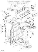 CONTROL AND REAR PANEL Diagram and Parts List for 3XLA87W72AW0  Whirlpool Washer