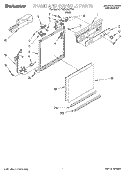 FRAME AND CONSOLE Diagram and Parts List for TUD4000EB2  Whirlpool Dishwasher