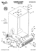 CABINET PARTS Diagram and Parts List for GD5PHAXMS00  Whirlpool Refrigerator