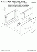 FRONT PANEL PARTS Diagram and Parts List for KUDD03STSS0  KitchenAid Dishwasher