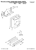 DOOR AND PANEL PARTS Diagram and Parts List for KUDK03FTBL0  KitchenAid Dishwasher