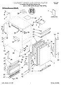 CABINET LINER AND DOOR, LITERATURE Diagram and Parts List for KUIS185JPW0  KitchenAid Ice Maker
