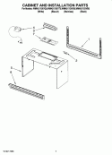 CABINET AND INSTALLATION PARTS Diagram and Parts List for WMH2175XVQ0  Whirlpool Microwave