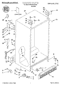 CABINET, LITERATURE Diagram and Parts List for 4KSRS22QFA03  KitchenAid Refrigerator