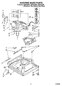 MACHINE BASE PARTS Diagram and Parts List for GST9679PW1  Whirlpool Washer