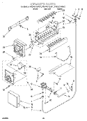 ICEMAKER, LIT/OPTIONAL Diagram and Parts List for 3VED29DQEB01  Whirlpool Refrigerator