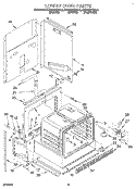 LOWER OVEN Diagram and Parts List for KEBS207BWH0  KitchenAid Wall Oven