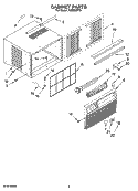 CABINET PARTS Diagram and Parts List for ACE082PT0  Whirlpool Air Conditioner