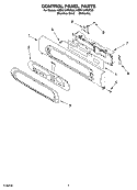 Part Location Diagram of 8303011 Whirlpool Frame, Control Pnl
