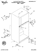 CABINET Diagram and Parts List for ET14NKXDW01  Whirlpool Refrigerator