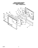 OVEN DOOR Diagram and Parts List for RM770PXAQ0  Whirlpool Wall Oven