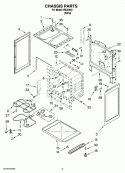 CHASSIS PARTS Diagram and Parts List for IRE32303  Inglis Range