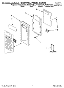 CONTROL PANEL PARTS Diagram and Parts List for YKHMS155LBL2  KitchenAid Microwave