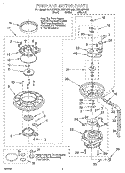 PUMP AND MOTOR Diagram and Parts List for DU910PFGB1  Whirlpool Dishwasher