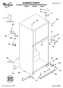 CABINET PARTS Diagram and Parts List for ET8CHMXKT04  Whirlpool Refrigerator