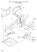 AIRFLOW AND CONTROL Diagram and Parts List for ACM122XG0  Whirlpool Air Conditioner